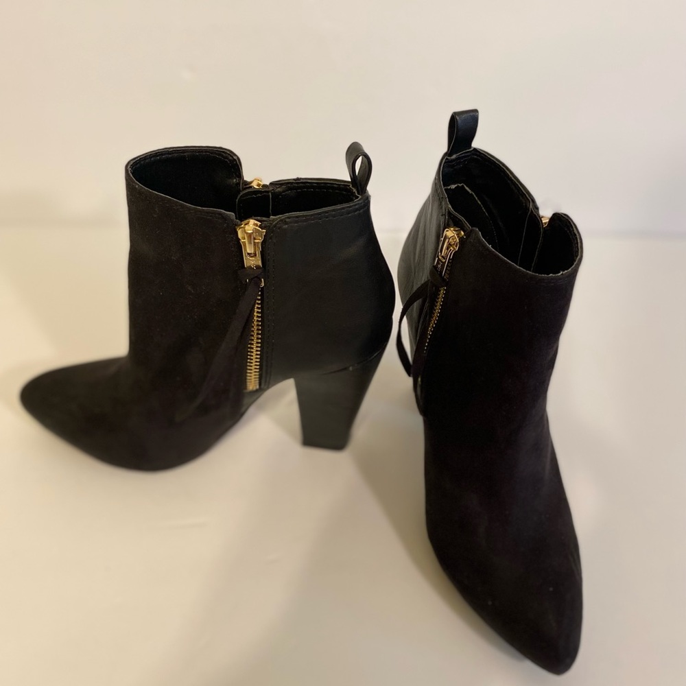 Massimo - Woman’s black faux suede ankle boots, Size: 6.5